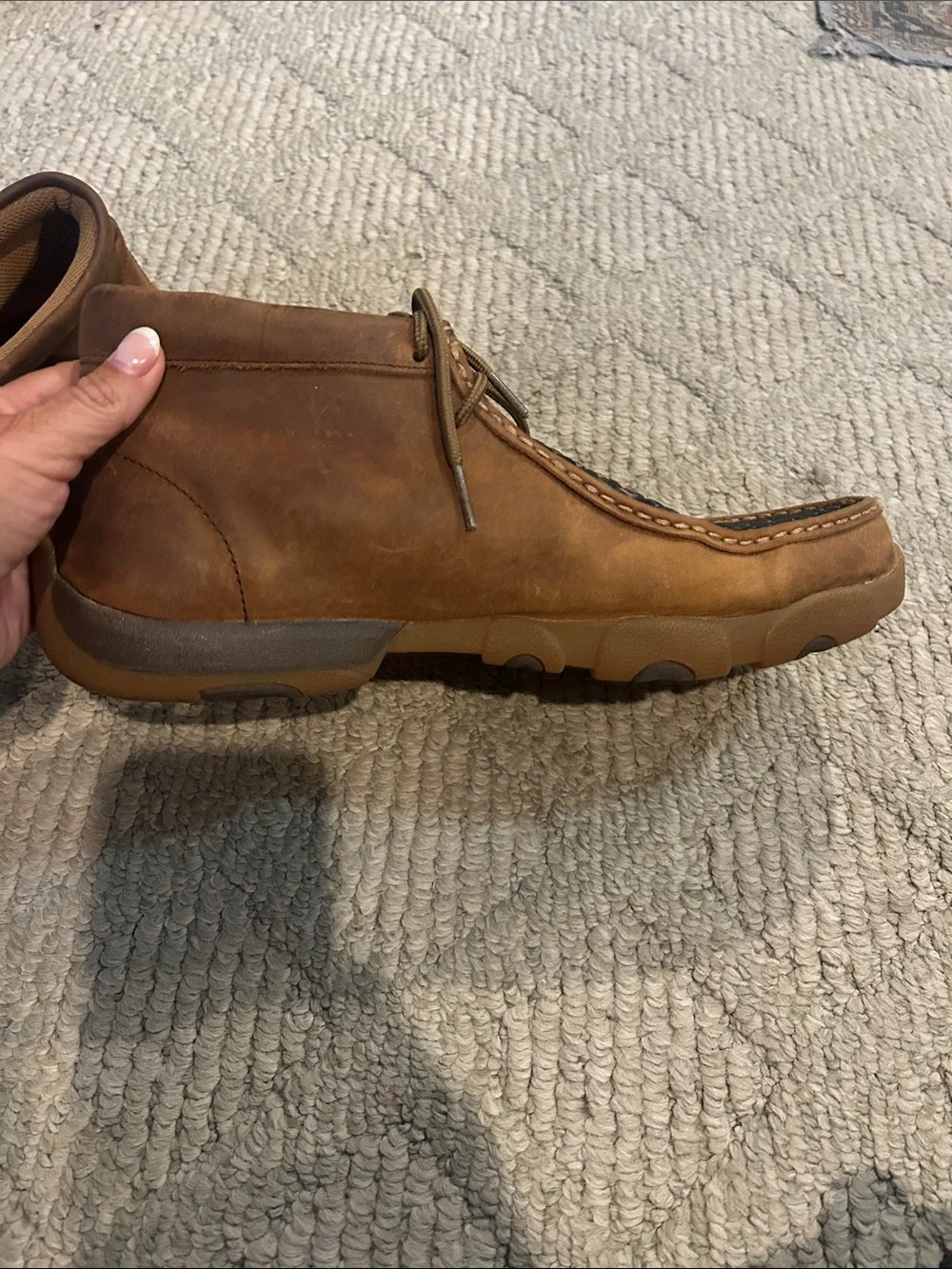 Twisted X Men's Driving Moccasin in Brown and Black